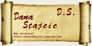 Dana Stajčić vizit kartica